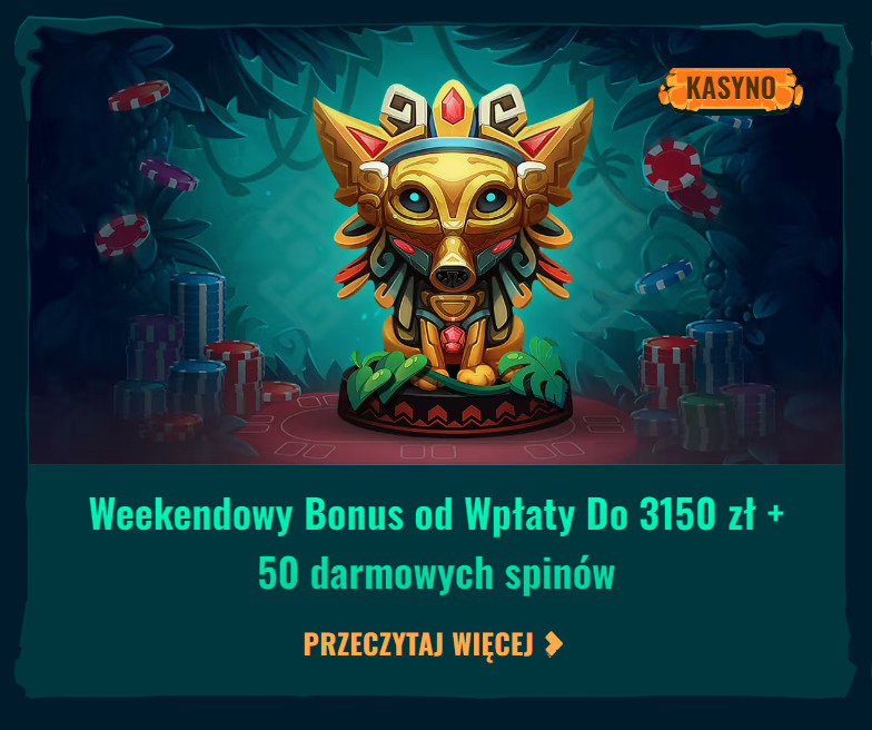 Cotygodniowy bonus 50 darmowych spinów w kasynie Spinanga